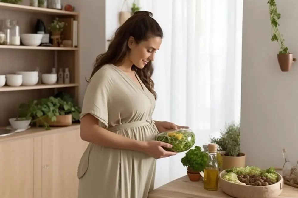 Health benefits of lettuce: Fresh lettuce on a plate showcasing its benefits for pregnant women, children, and older adults.